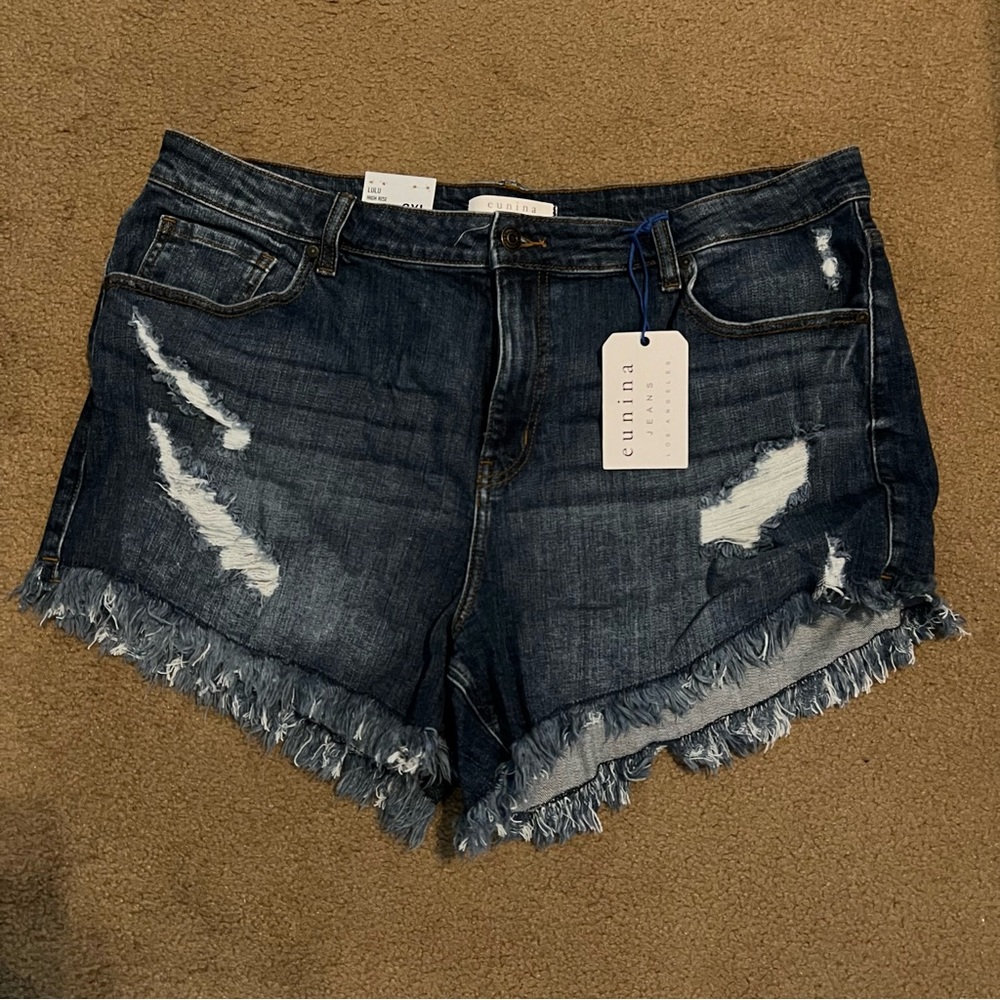 Eunina Jeans dark wash denim shorts